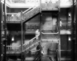 Bradbury Building staircase, fantastic cinematography. 